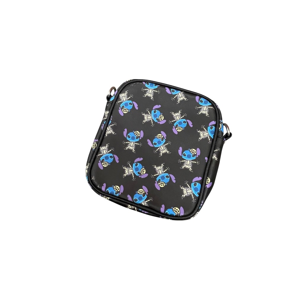 Disney Her Universe Stitch Skeleton Crossbody Bag Black Faux no strap H34 - Picture 2 of 2